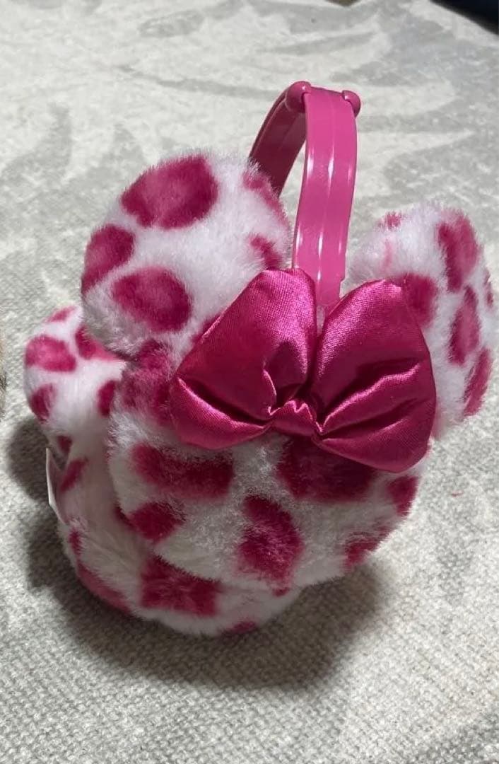 ミニー　耳当て イヤーマフ　ヒョウ柄　レオパード柄