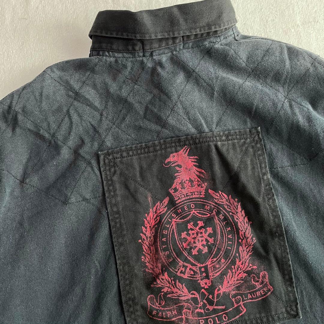 Polo by Ralph Lauren ラガーシャツ XXL ワッペン 黒