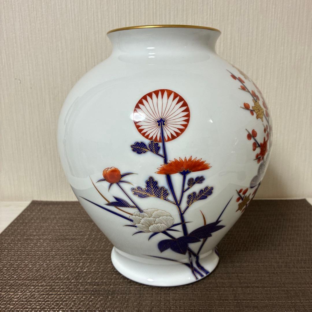 香蘭社　古伊万里四季　花瓶　花器