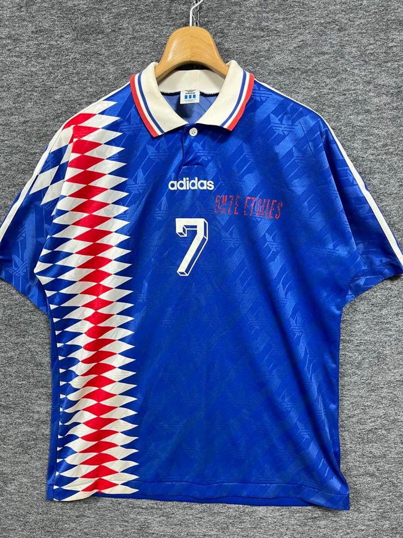 良好 アディダス 94-96 フランス代表 ホーム ユニホーム 半袖 青 L