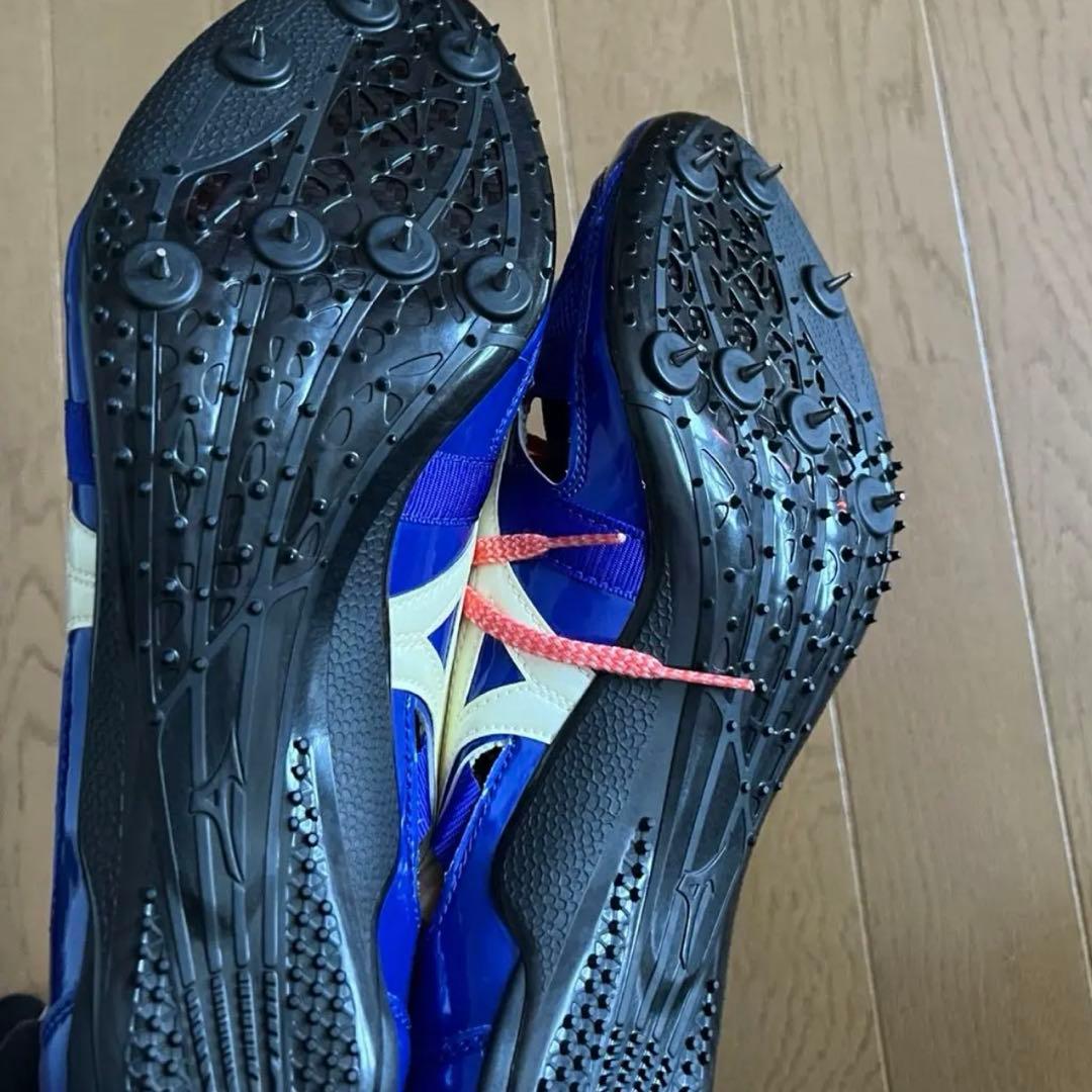 ミズノ MIZUNO 陸上 スパイク CHRONO ONYX2 ブルー 27cm