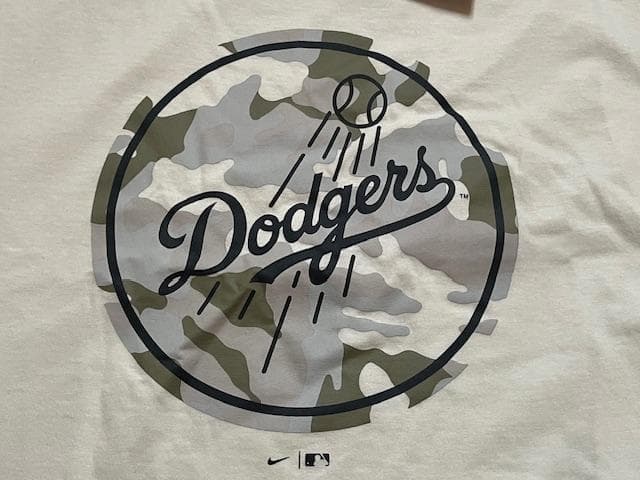 ナイキ大谷翔平ドジャース＆USアーミーMLBコラボ限定TEEクリームL日本未発売