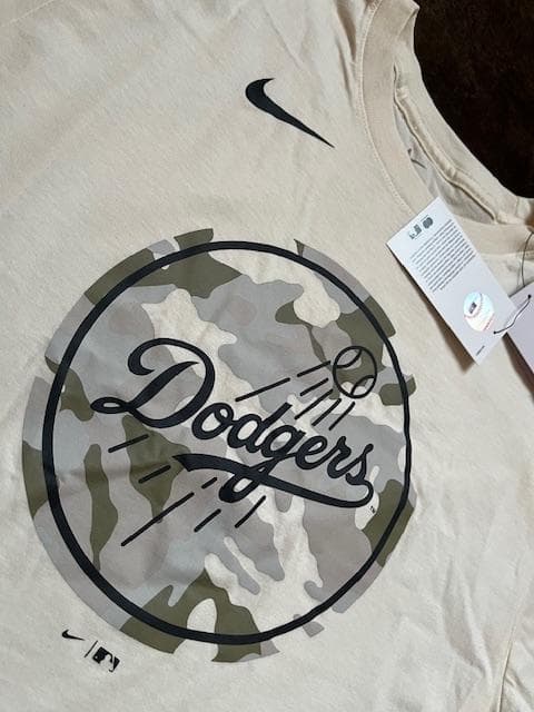 ナイキ大谷翔平ドジャース＆USアーミーMLBコラボ限定TEEクリームL日本未発売