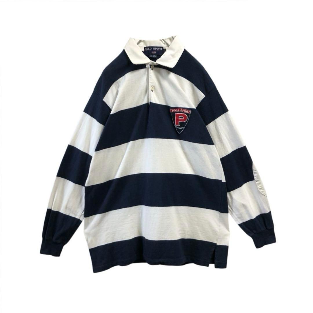 POLOSPORTRALPHLAURENポロスポーツ長袖ラガーシャツ刺繍ロゴ古着