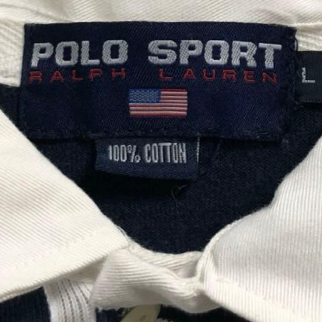 POLOSPORTRALPHLAURENポロスポーツ長袖ラガーシャツ刺繍ロゴ古着