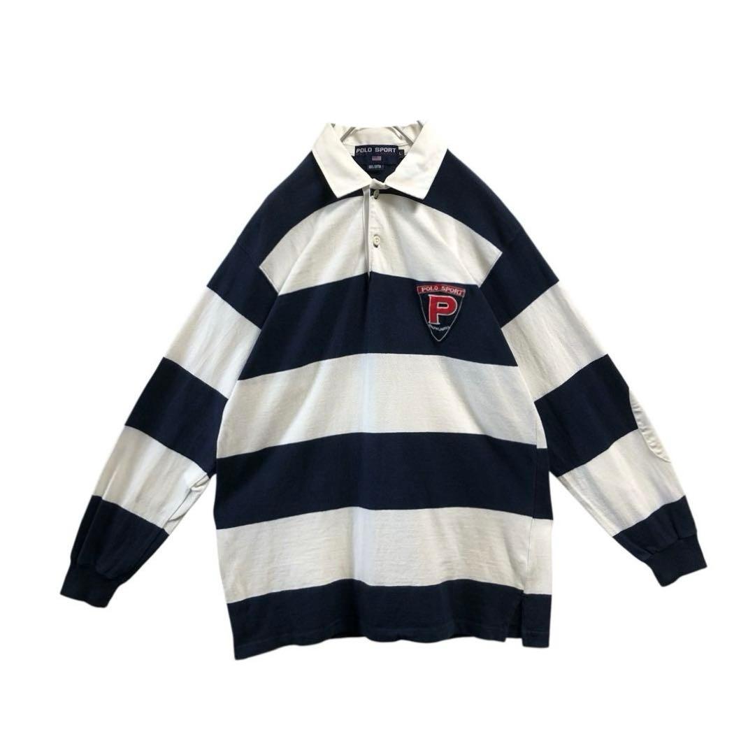 POLOSPORTRALPHLAURENポロスポーツ長袖ラガーシャツ刺繍ロゴ古着