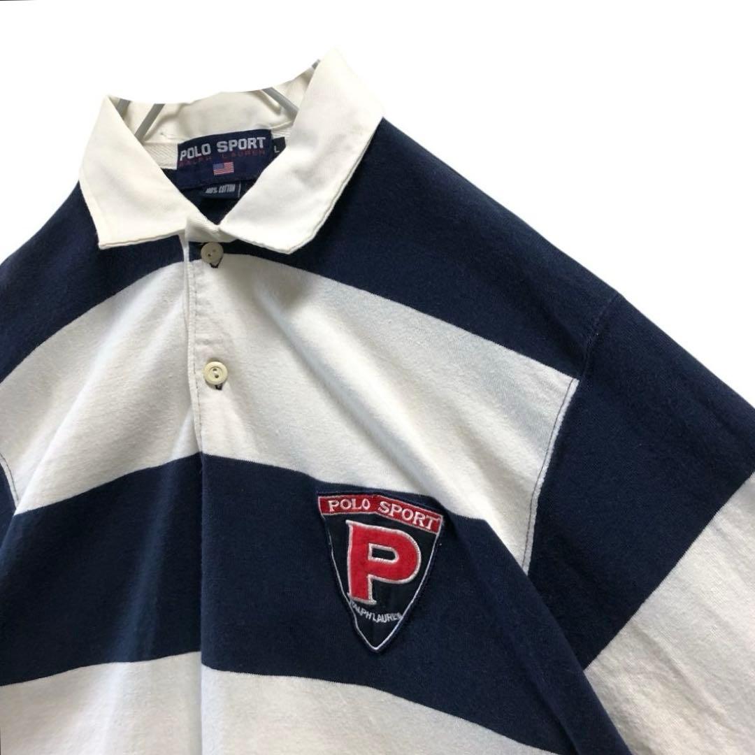 POLOSPORTRALPHLAURENポロスポーツ長袖ラガーシャツ刺繍ロゴ古着