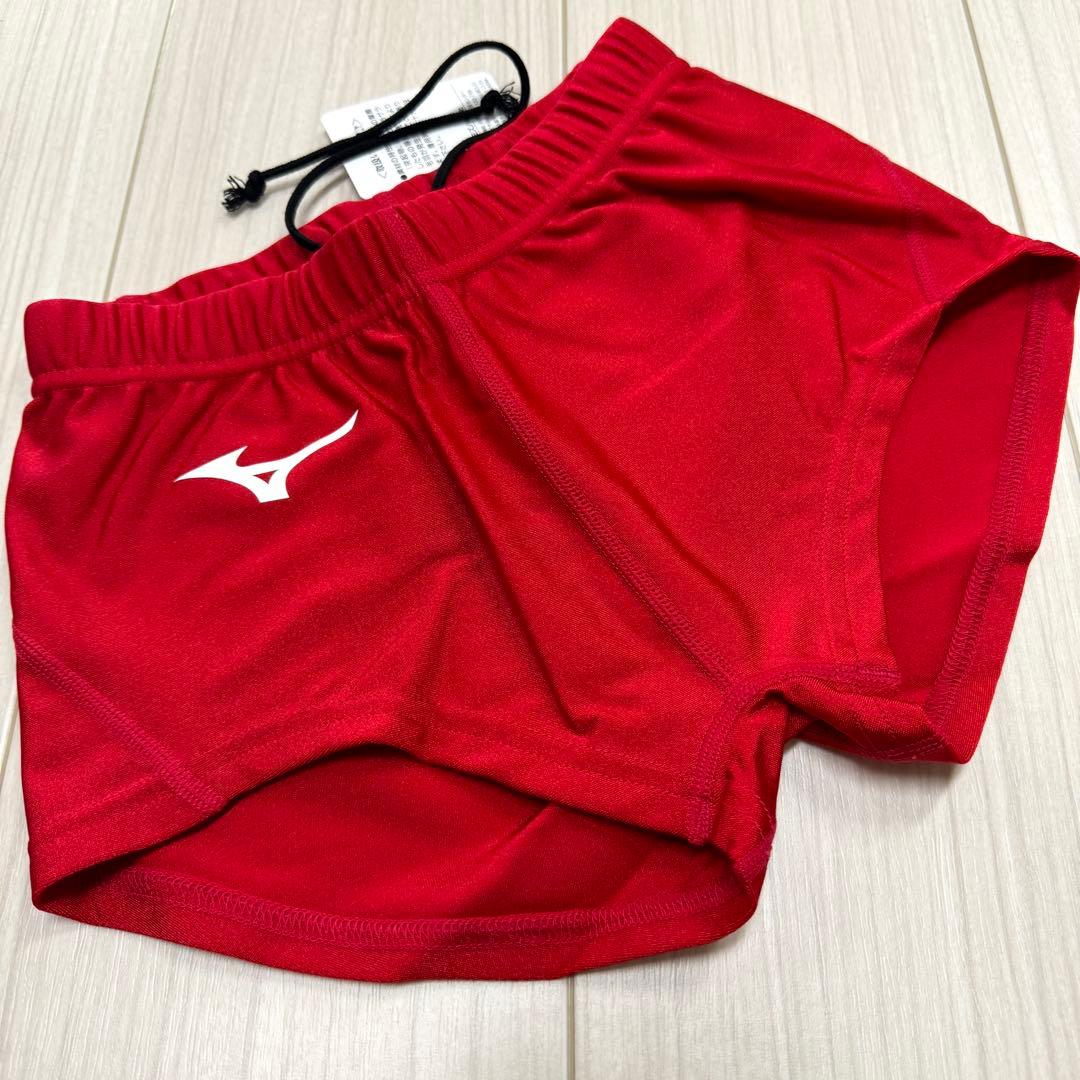 ミズノ　女子陸上ショーツ(スパッツ型)　レッド単色　Sサイズ　新品