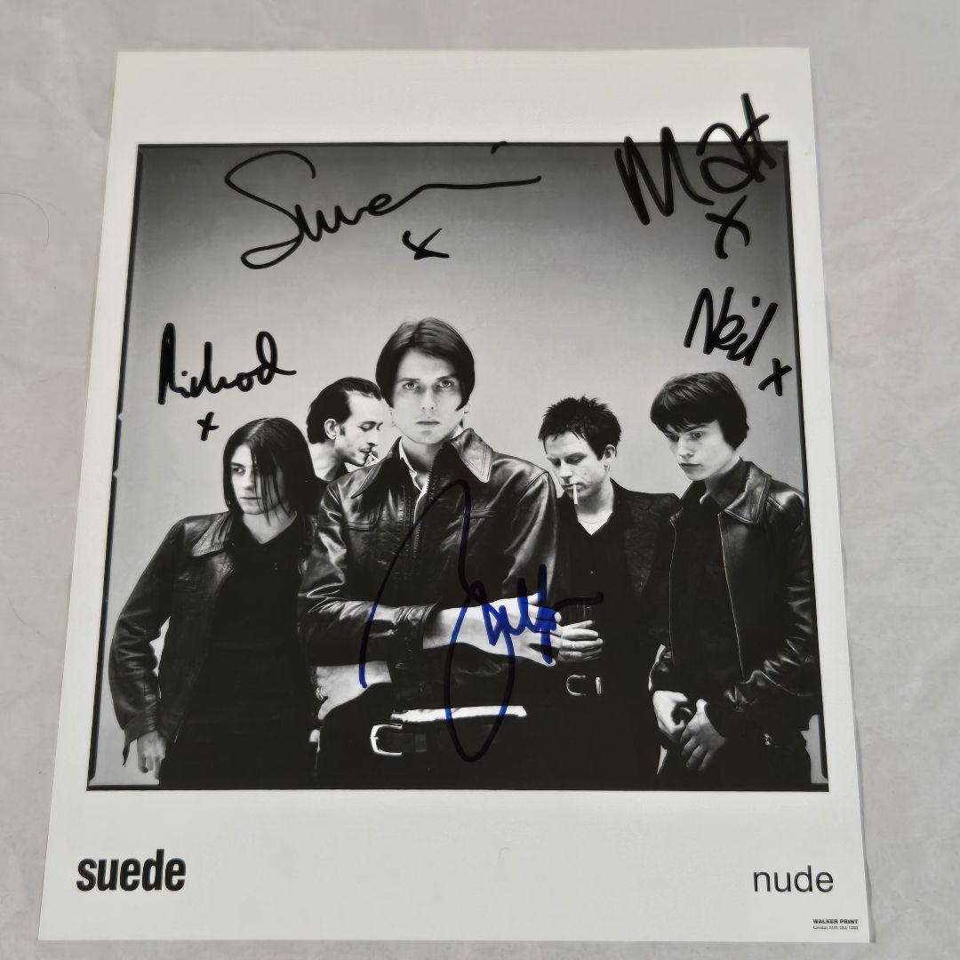 suede スウェード 直筆サイン ポストカード レコード CDケース