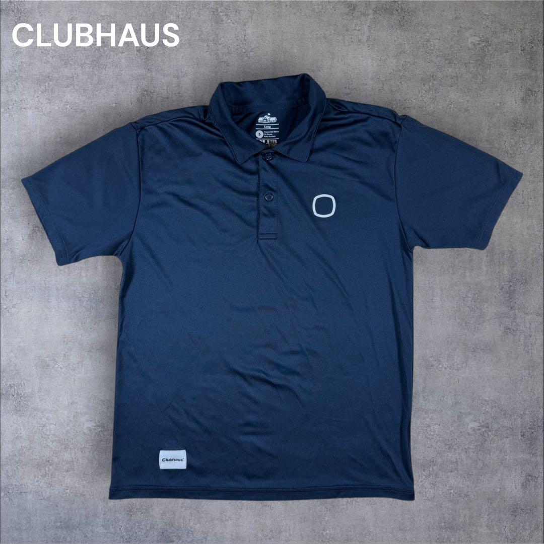 美品 CLUBHAUS クラブハウス ポロシャツ ストレッチ 速乾 ネイビー L