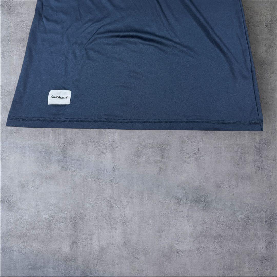 美品 CLUBHAUS クラブハウス ポロシャツ ストレッチ 速乾 ネイビー L