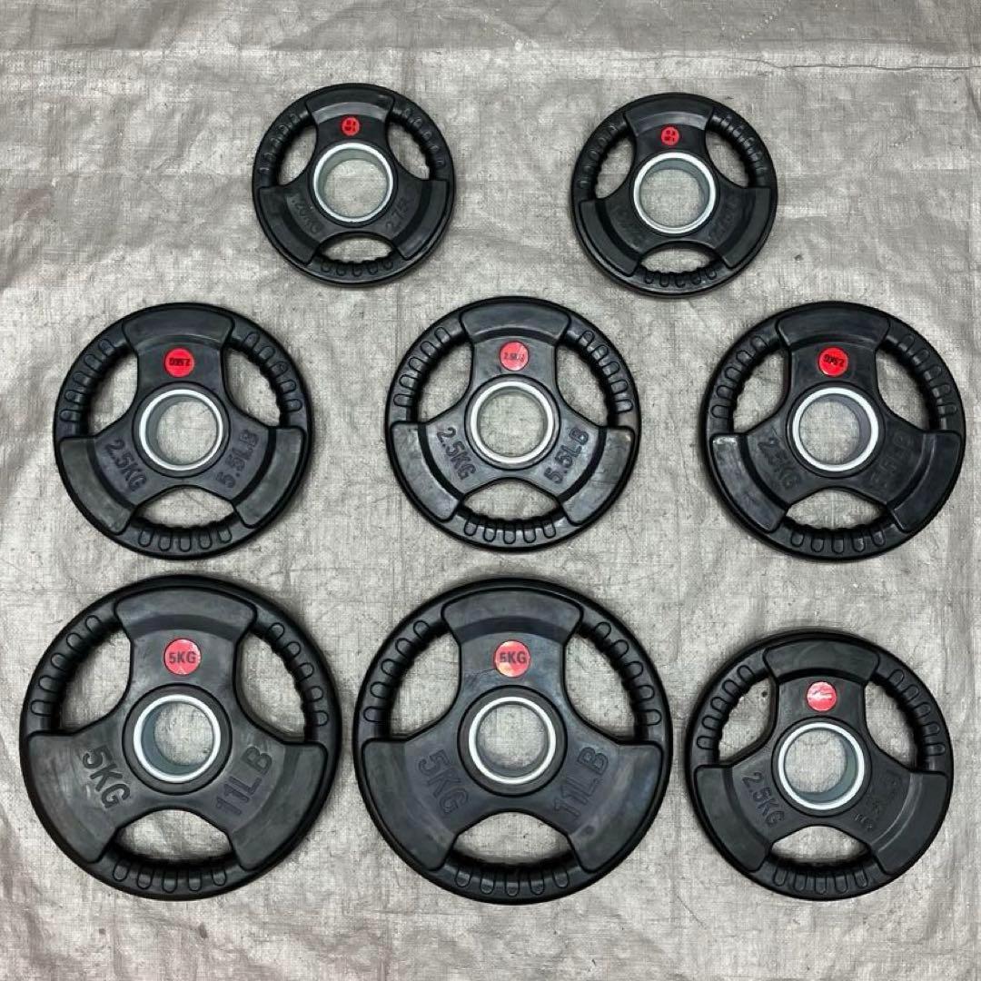 ★全国送料無料 バーベルプレート 22.5kg セット 合計8枚 50mm用
