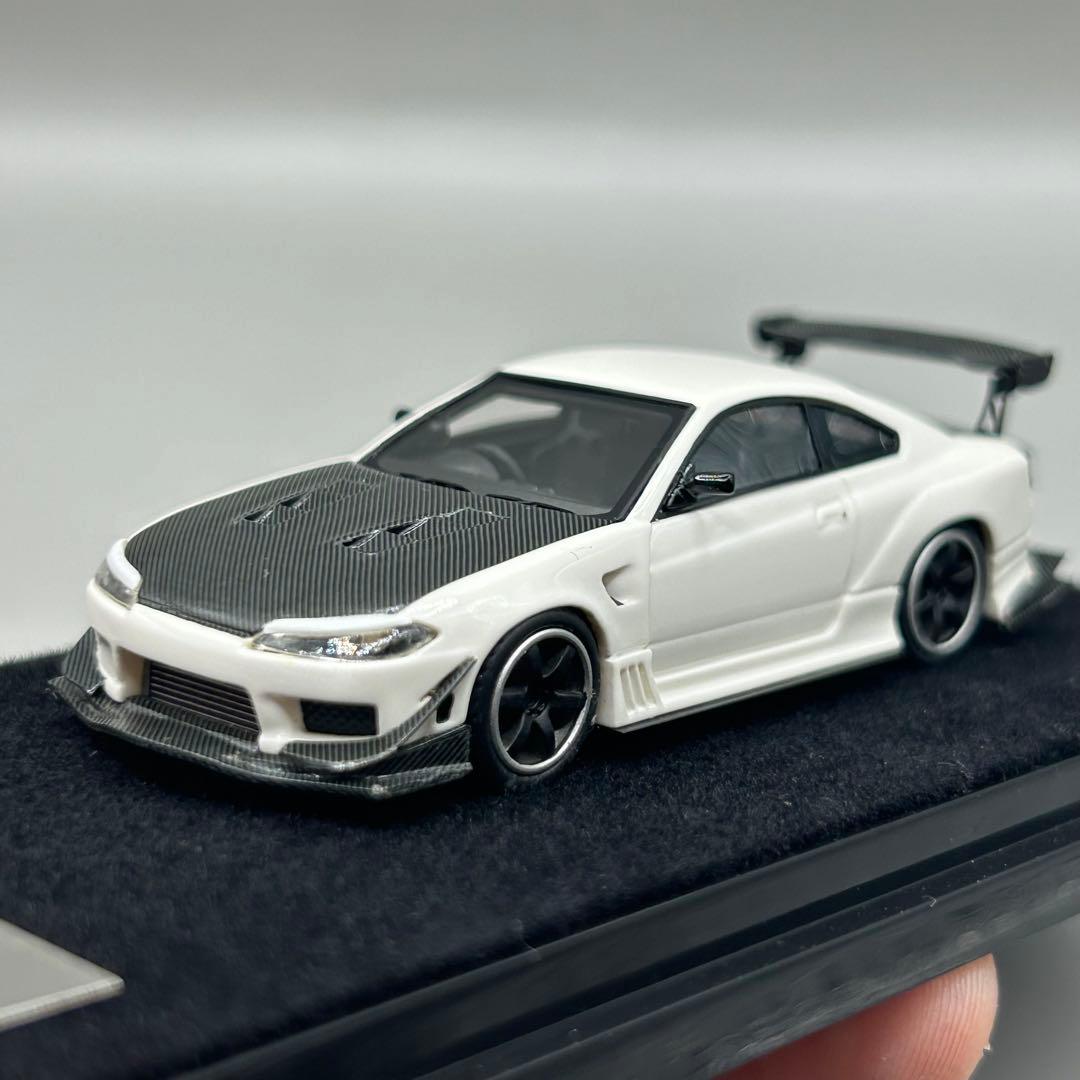 ミニカー Error 404 1/64 Nissan Silvia S15 white