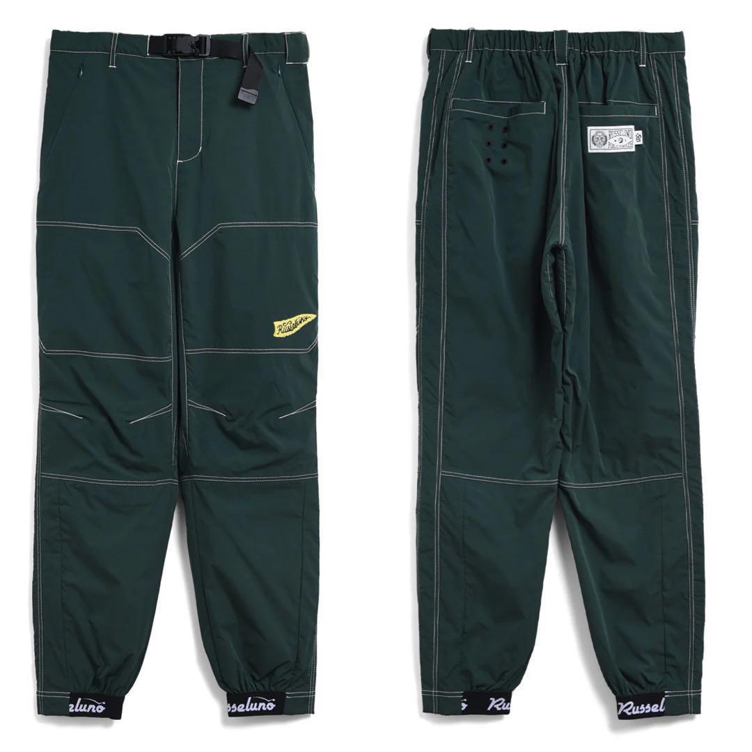 新品 ラッセルノ ゴルフ ウィンド ストップ ロング パンツ グリーン L 5