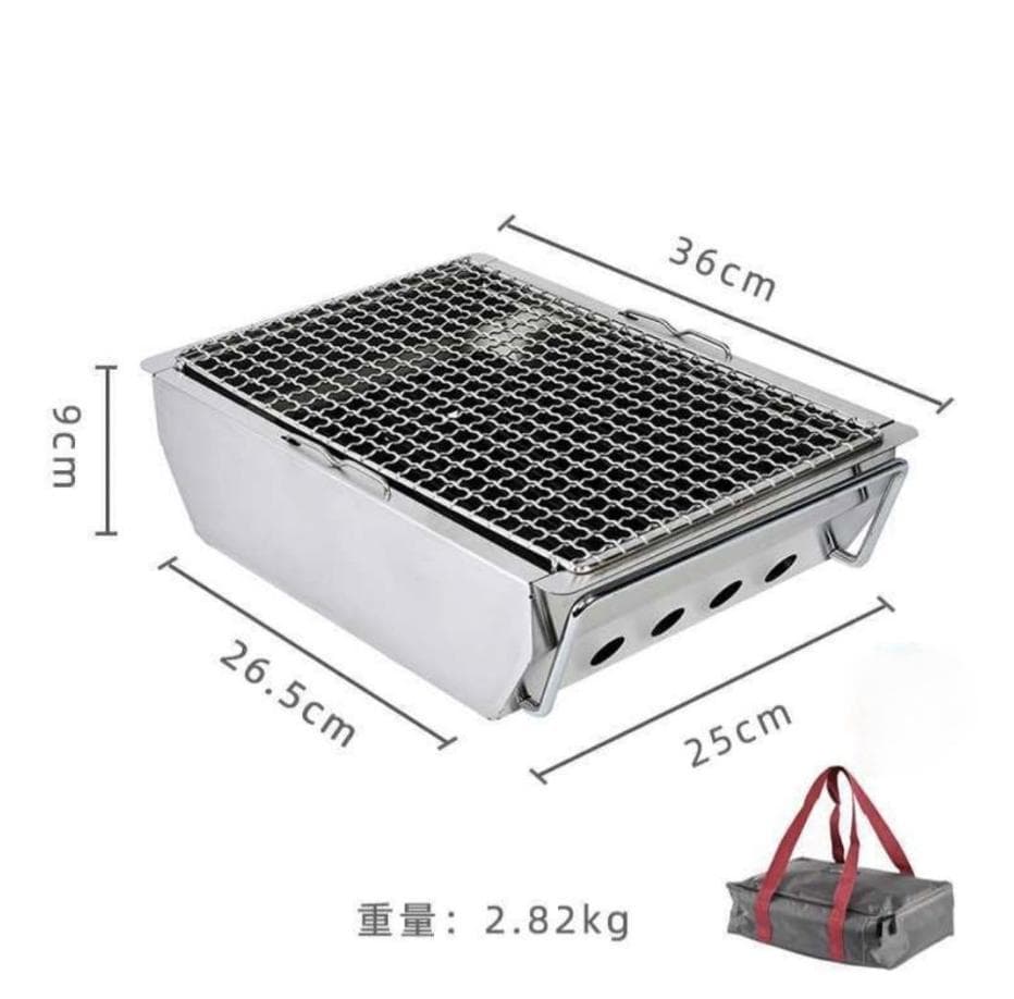 展示品処分 TNR ステンレス製 組み立て式 バーベキューコンロ キャンプ用品