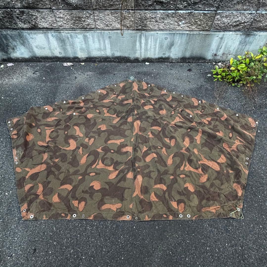 美品希少、入手困難！ハンガリー軍幕　ポンチョテント　2枚セット　ハリケーンカモ