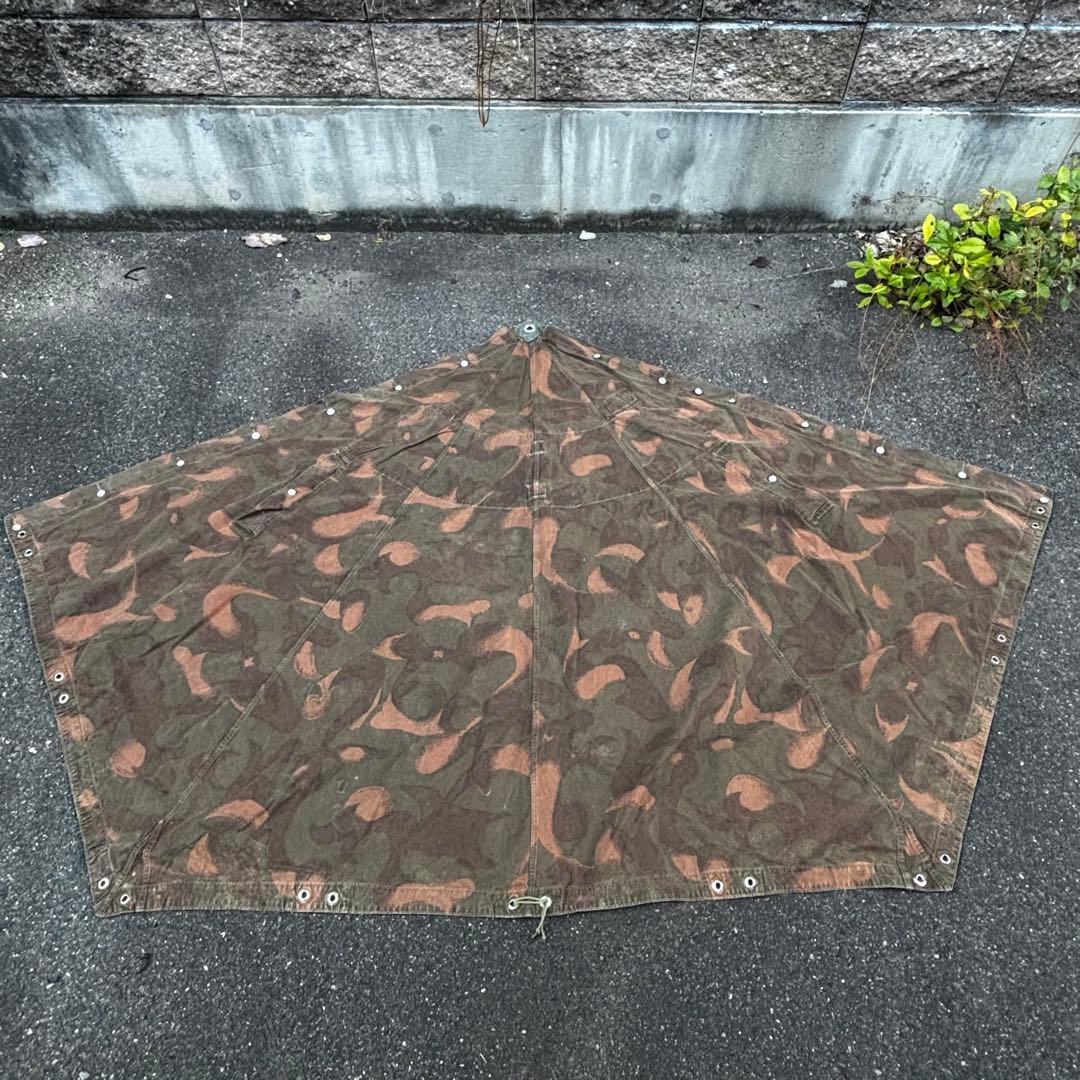 美品希少、入手困難！ハンガリー軍幕　ポンチョテント　2枚セット　ハリケーンカモ