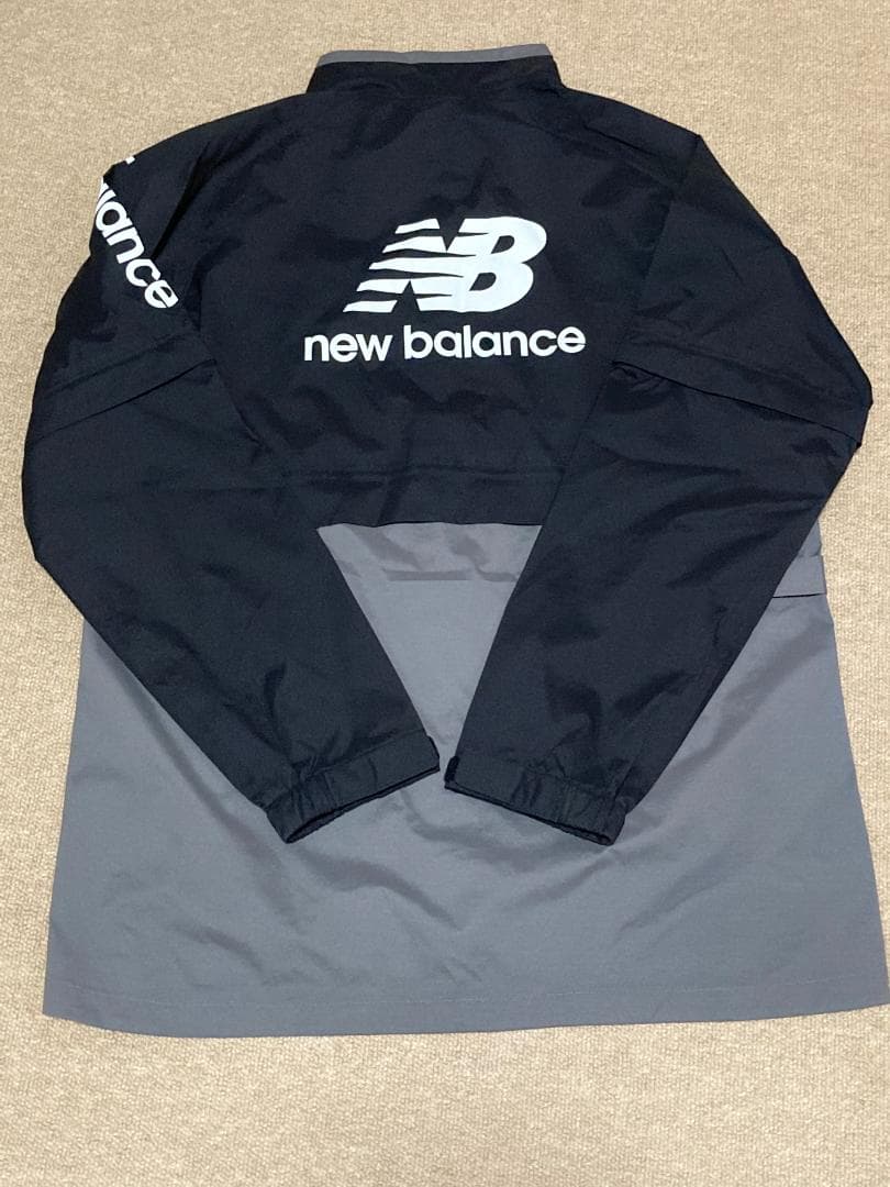 new balance レインウェア 黒/グレー