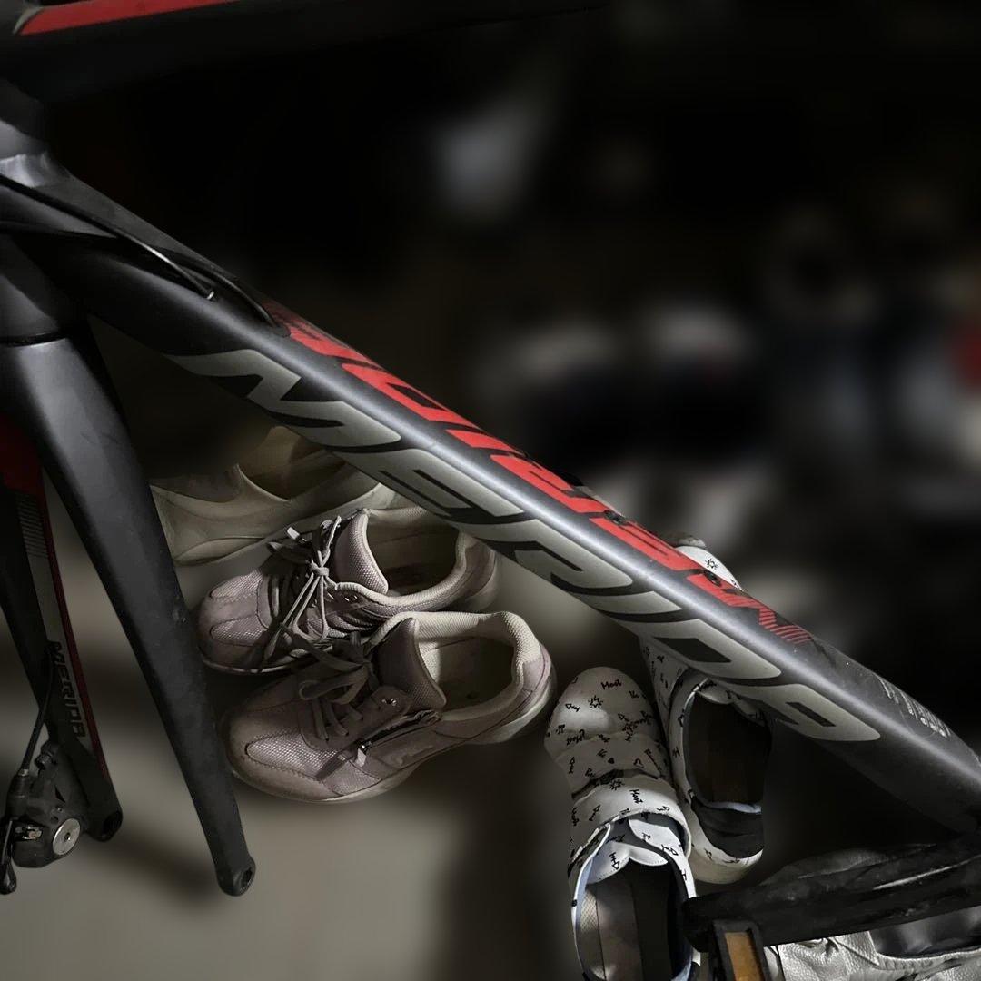 MERIDA ロードバイクフレーム ブラック/レッド　発送不可。引き取り限定。