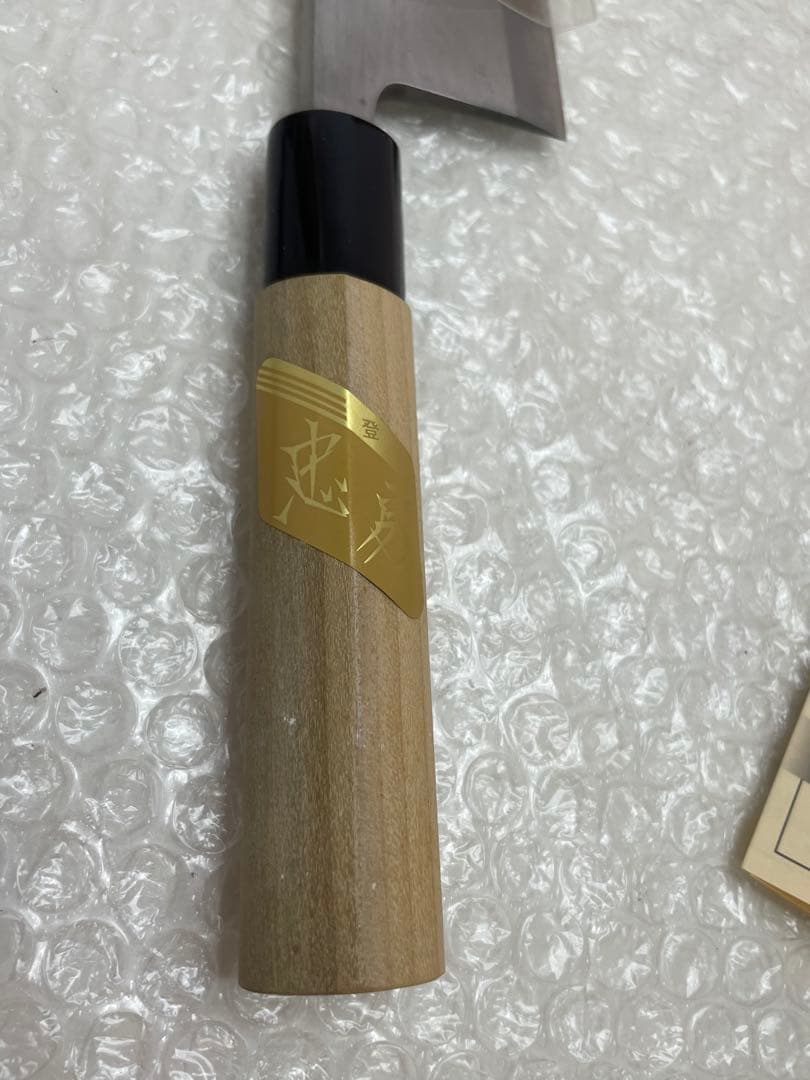 3.登録 忠房 出刃包丁 135mm 和包丁 木柄 箱付