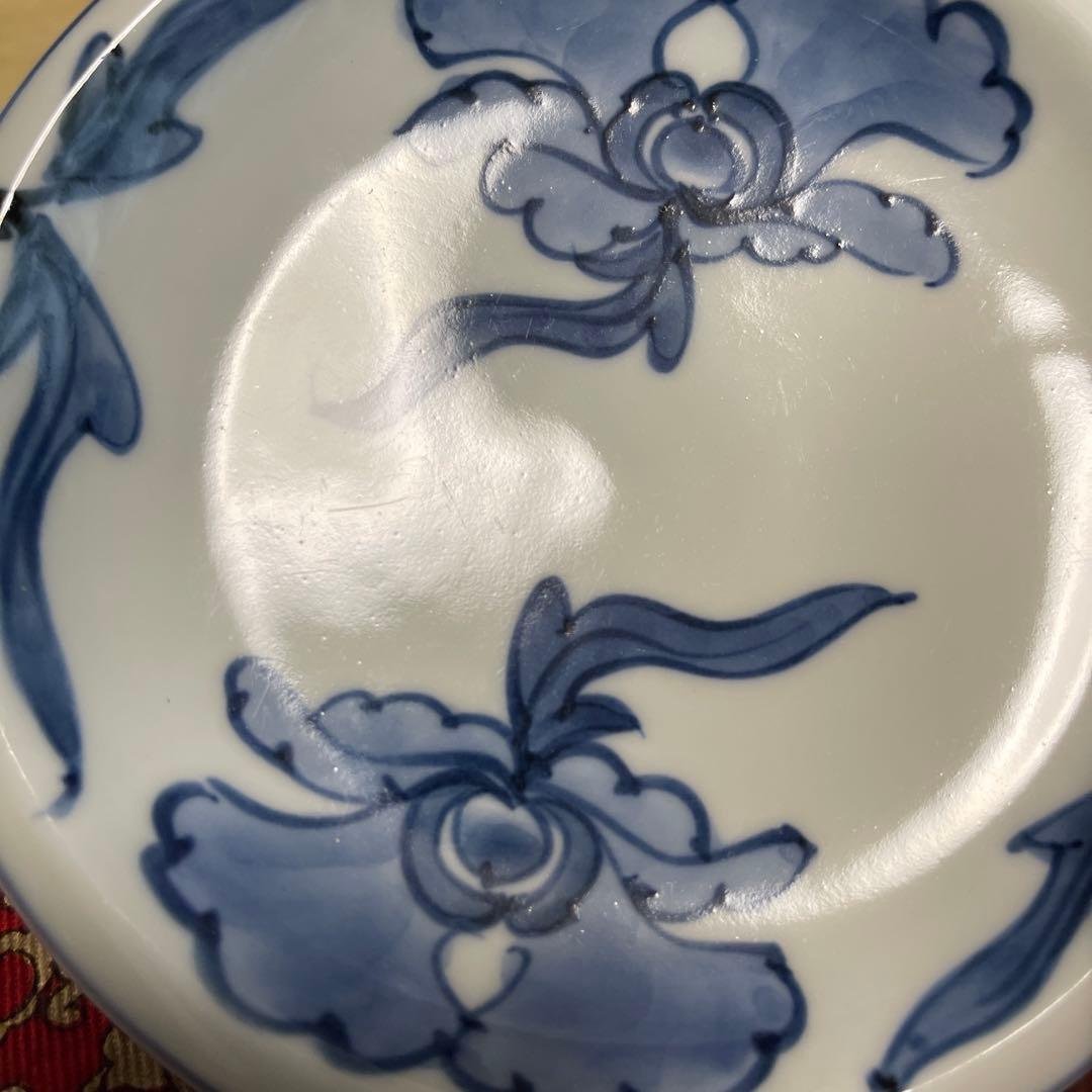 源右衛門窯　 染付唐花牡丹絵　銘々皿、取皿
