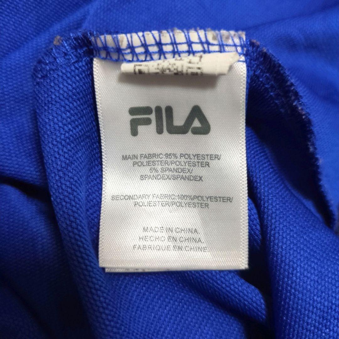 ★フィラ FILA トレーナー プラクティス ハーフジップ ブルー 古着★