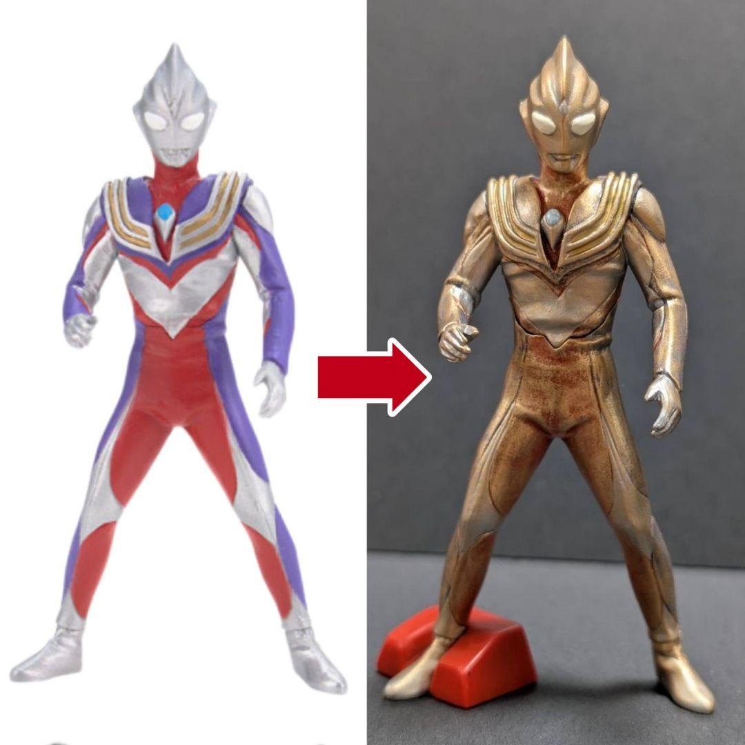 ＨＧウルトラマン（怪獣の笛が鳴る編）ウルトラマンティガ（リペイント）全3種