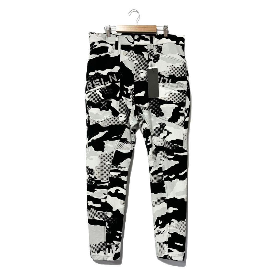 新品 ラッセルノ ドビー柄 ストレッチ ジョガー パンツ カモ グレー M 4