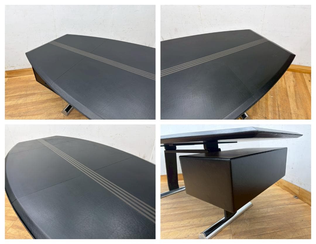 T7967☆美品☆i4MARIANI☆クワトロマリアーニ☆イタリア☆本革☆デスク