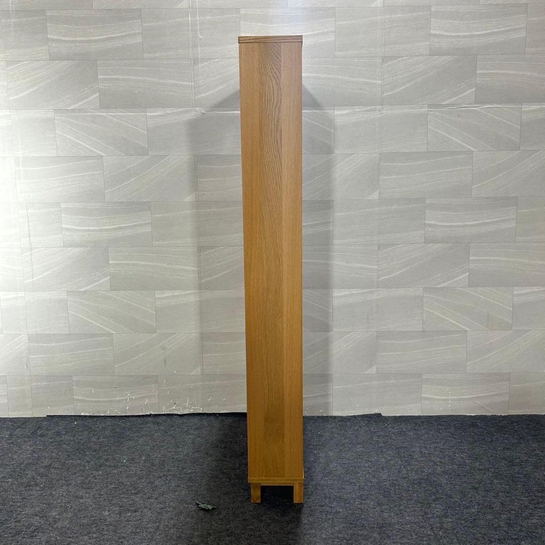 無印 オーク材薄型ラック ワイド大 奥行22cm 本棚 幅80cm d3770