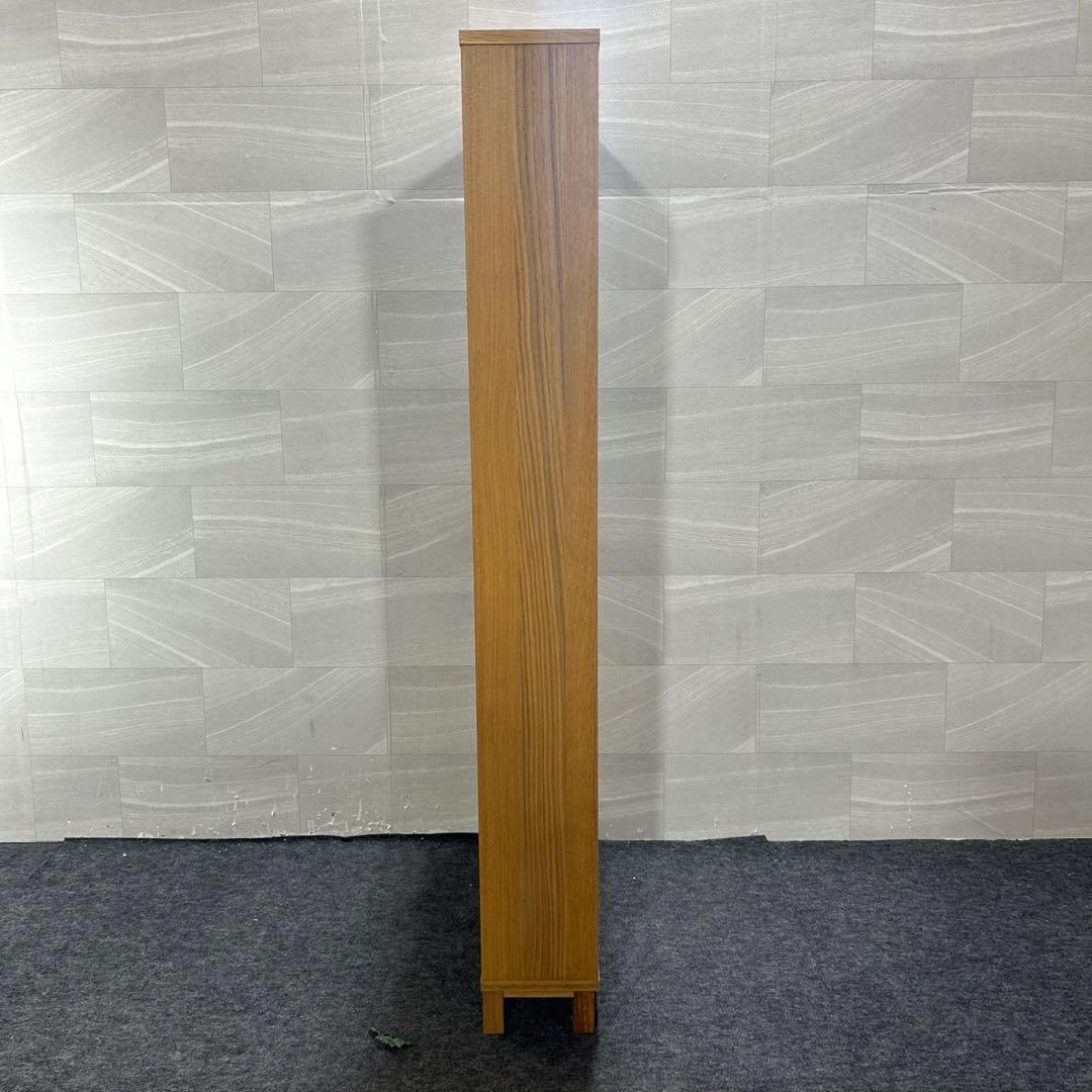 無印 オーク材薄型ラック ワイド大 奥行22cm 本棚 幅80cm d3770