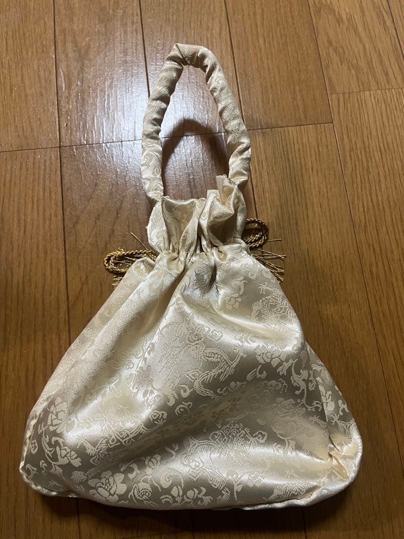 MARUKO楼 サテン巾着バッグ