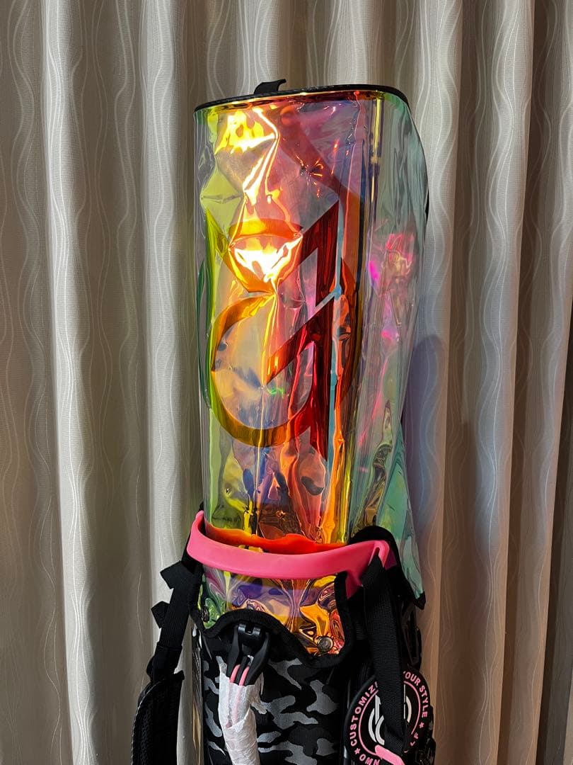 新品　レディース　ゴルフ　オムニックス スタンド式　キャディバッグ　カモ/ピンク