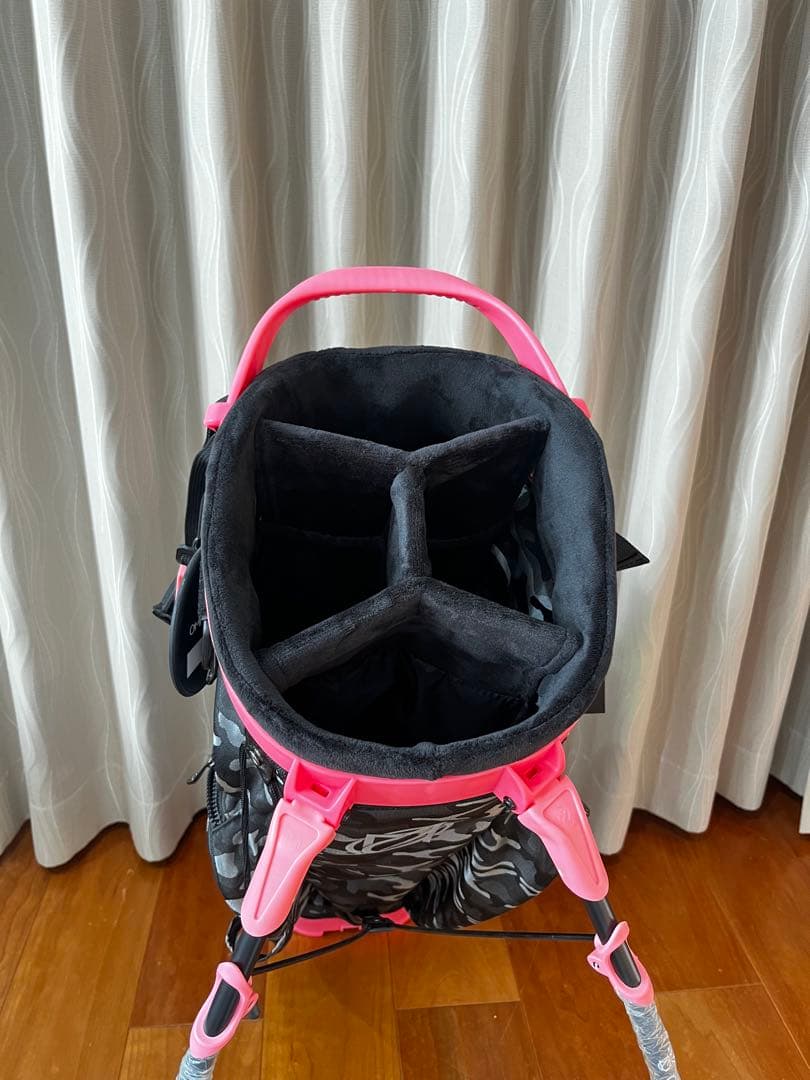 新品　レディース　ゴルフ　オムニックス スタンド式　キャディバッグ　カモ/ピンク