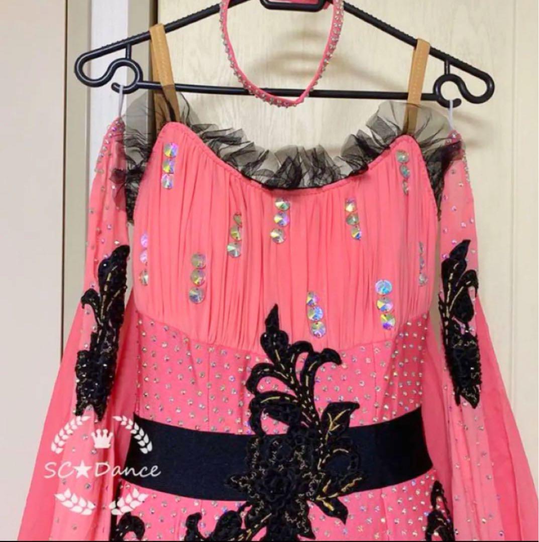 未使用品　社交ダンス　モダンドレス　競技ドレス　ピンク