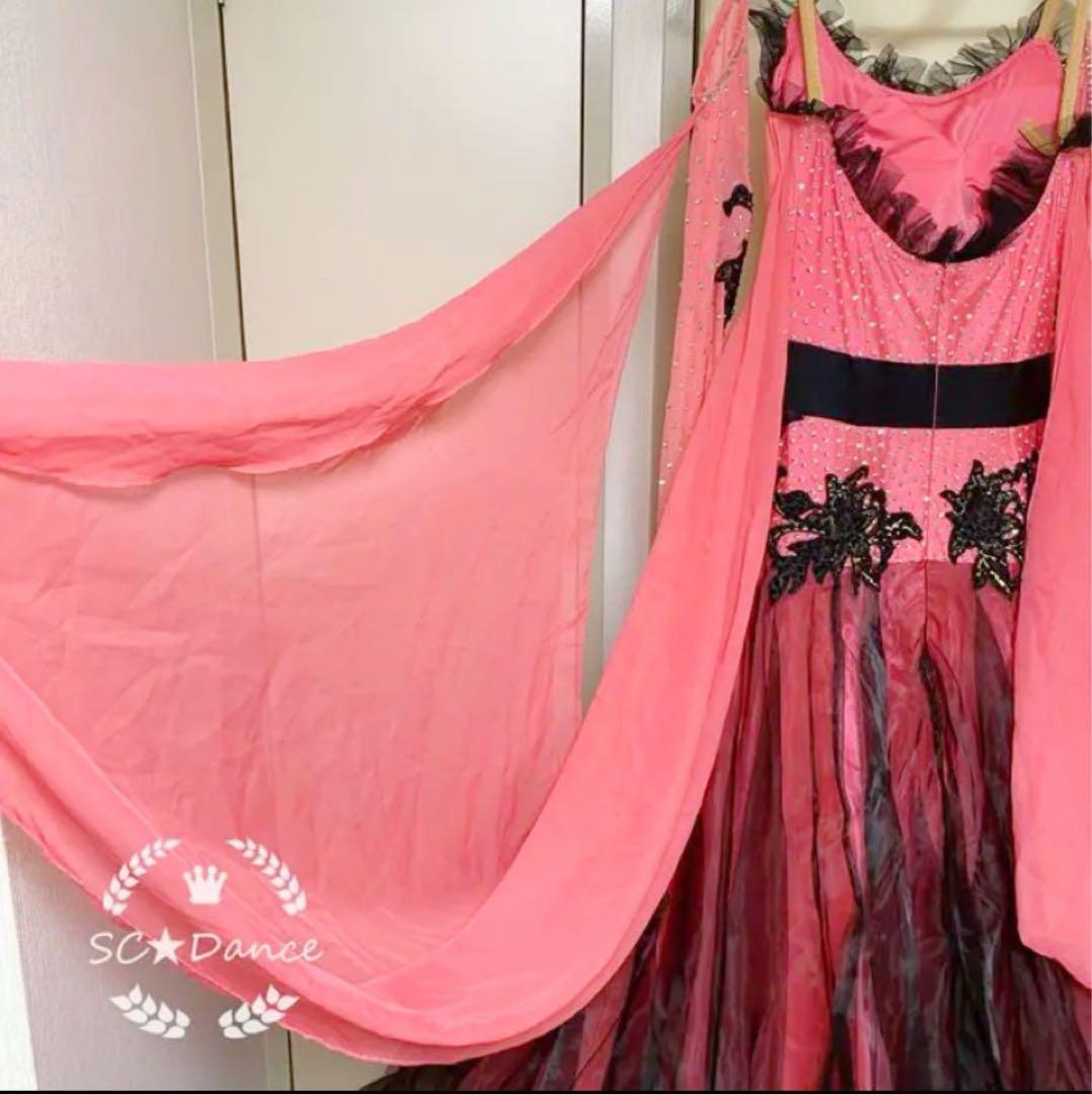 未使用品　社交ダンス　モダンドレス　競技ドレス　ピンク