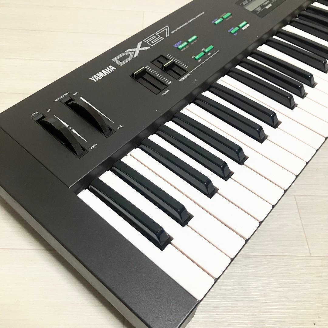 【バック/ペダル付】YAMAHA DX27 ヤマハ キーボード シンセサイザー