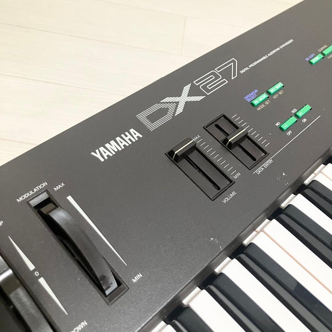 【バック/ペダル付】YAMAHA DX27 ヤマハ キーボード シンセサイザー