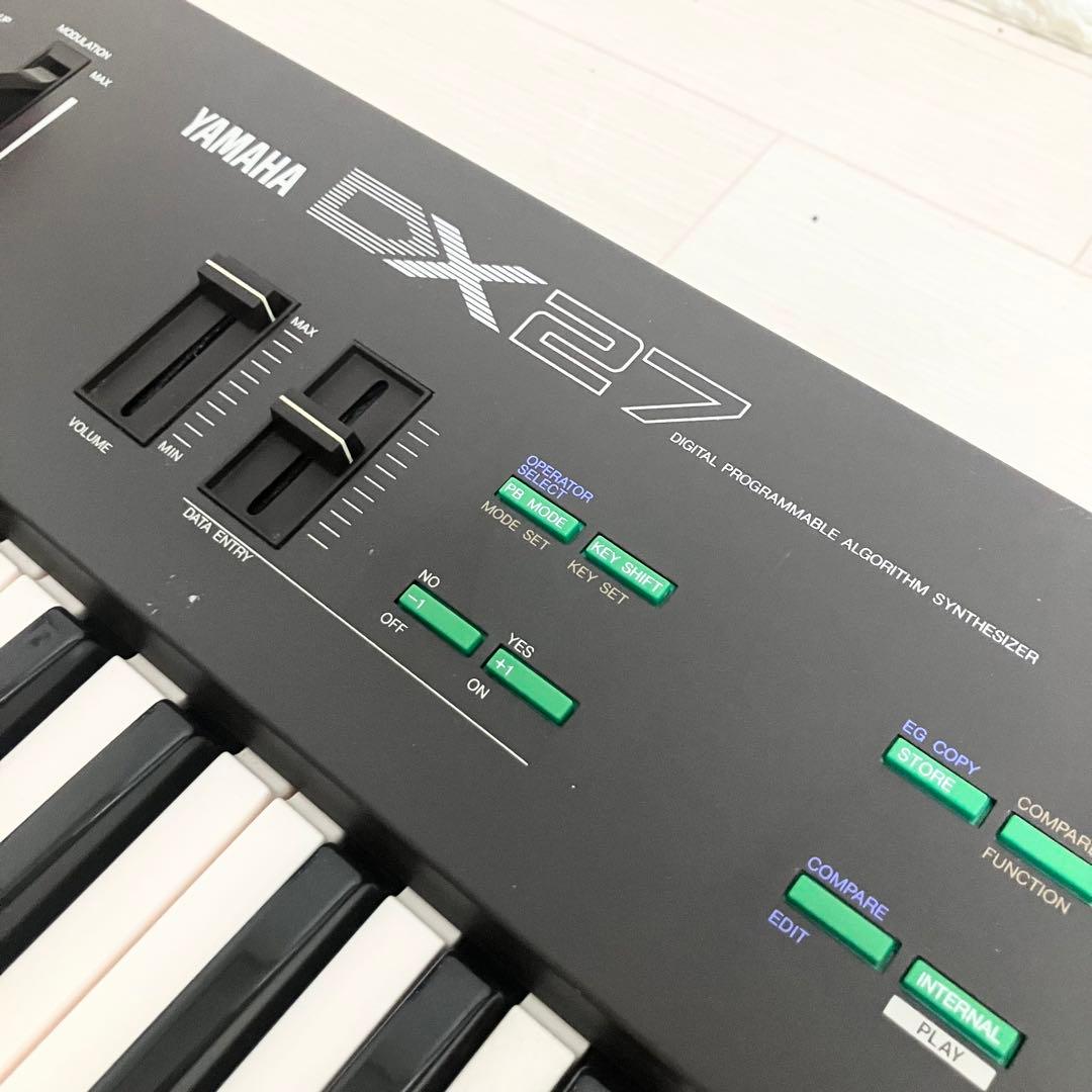 【バック/ペダル付】YAMAHA DX27 ヤマハ キーボード シンセサイザー