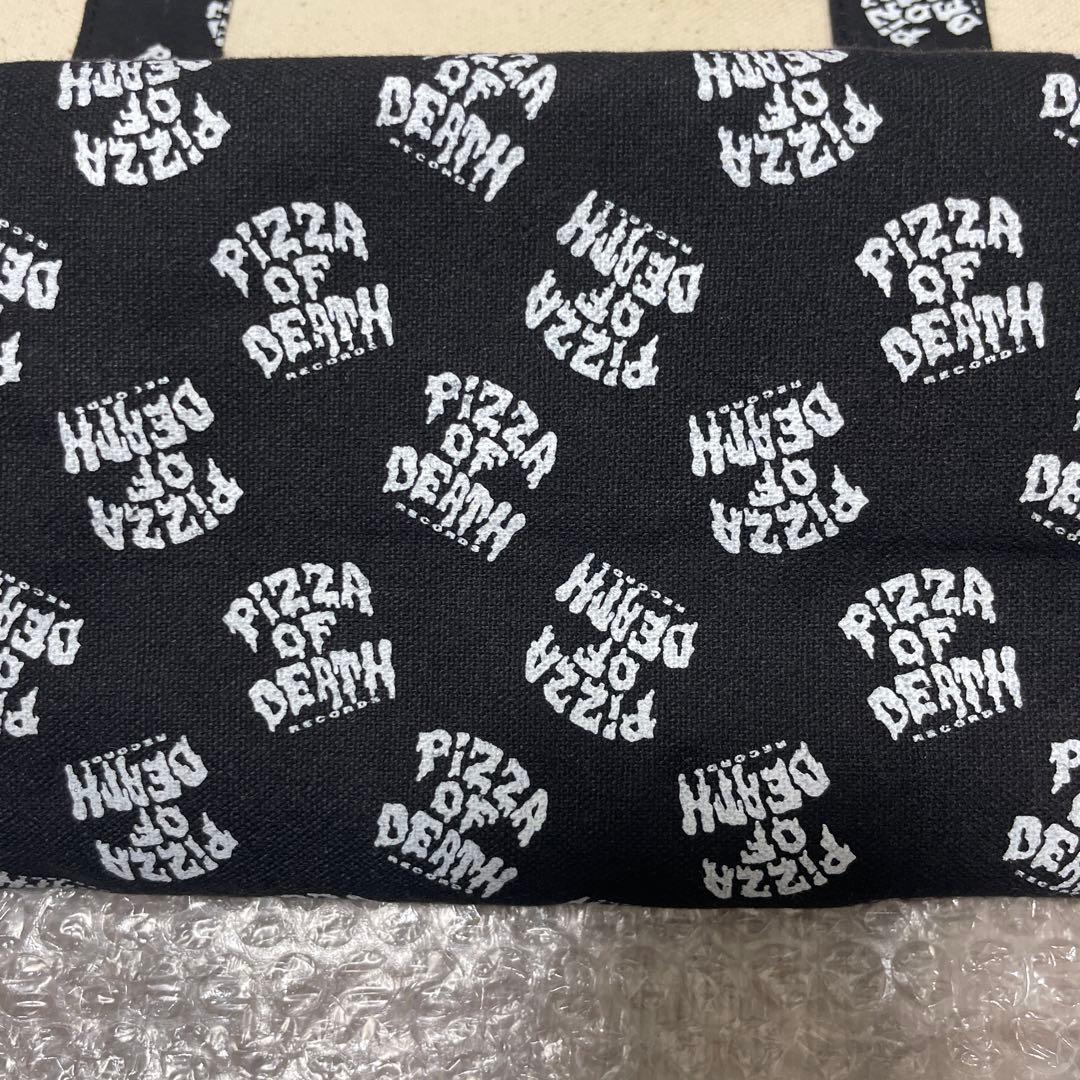 え*る様 PIZZA OF DEATH トートバッグ黒　kenyokoyama