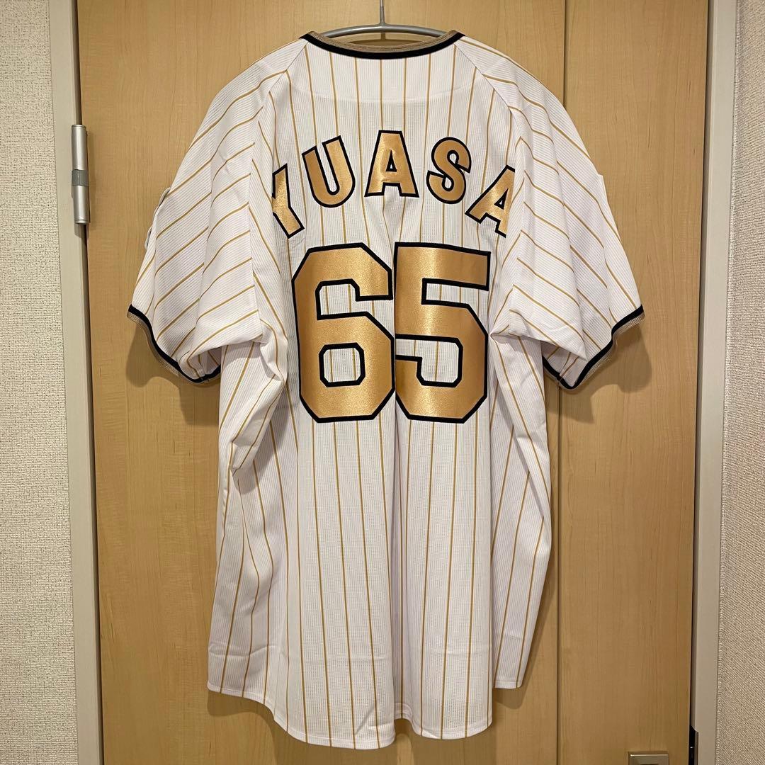 阪神タイガース チャンピオンレプリカユニフォーム #65 湯浅京己 サイズL