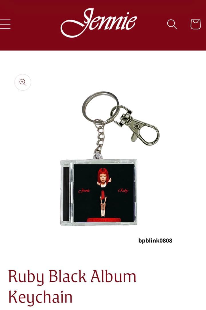 公式　JENNIE Ruby Black Album Keychain ジェニー