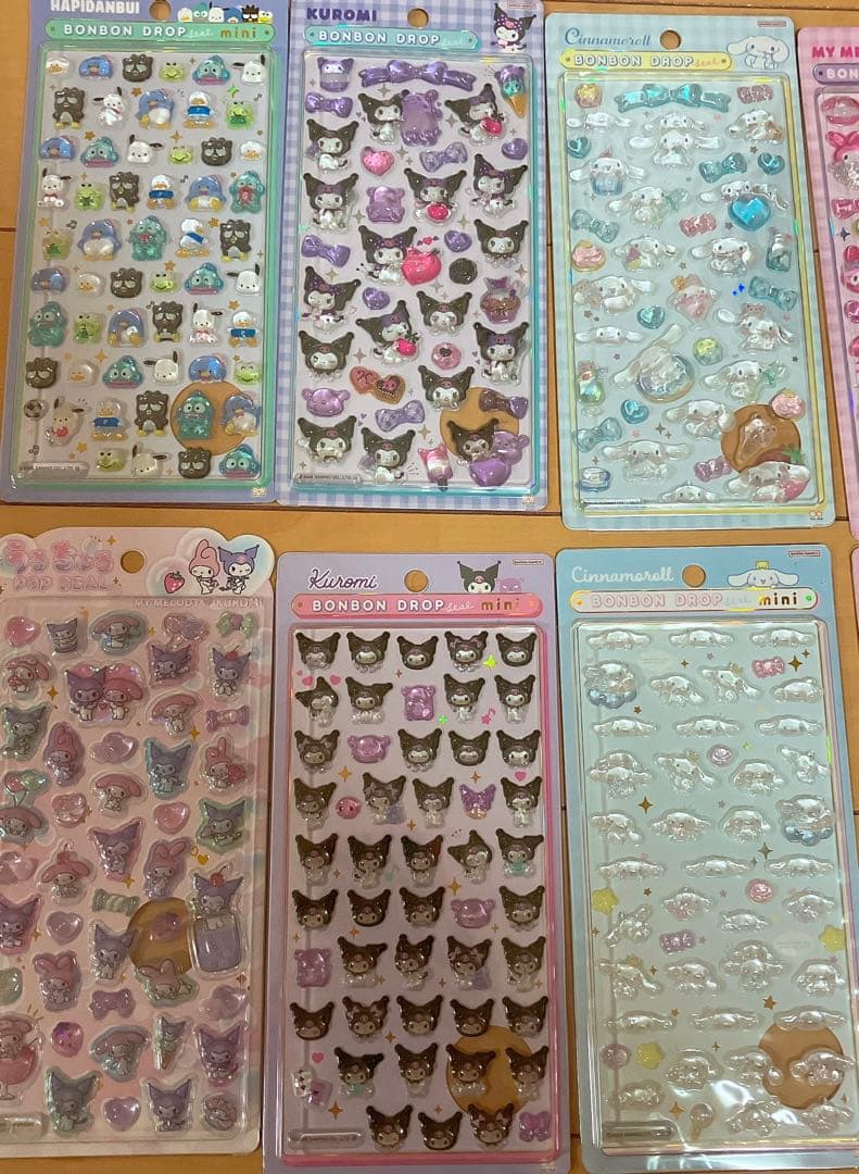 サンリオ　ボンボンドロップシール　うるちゅるシール　12種