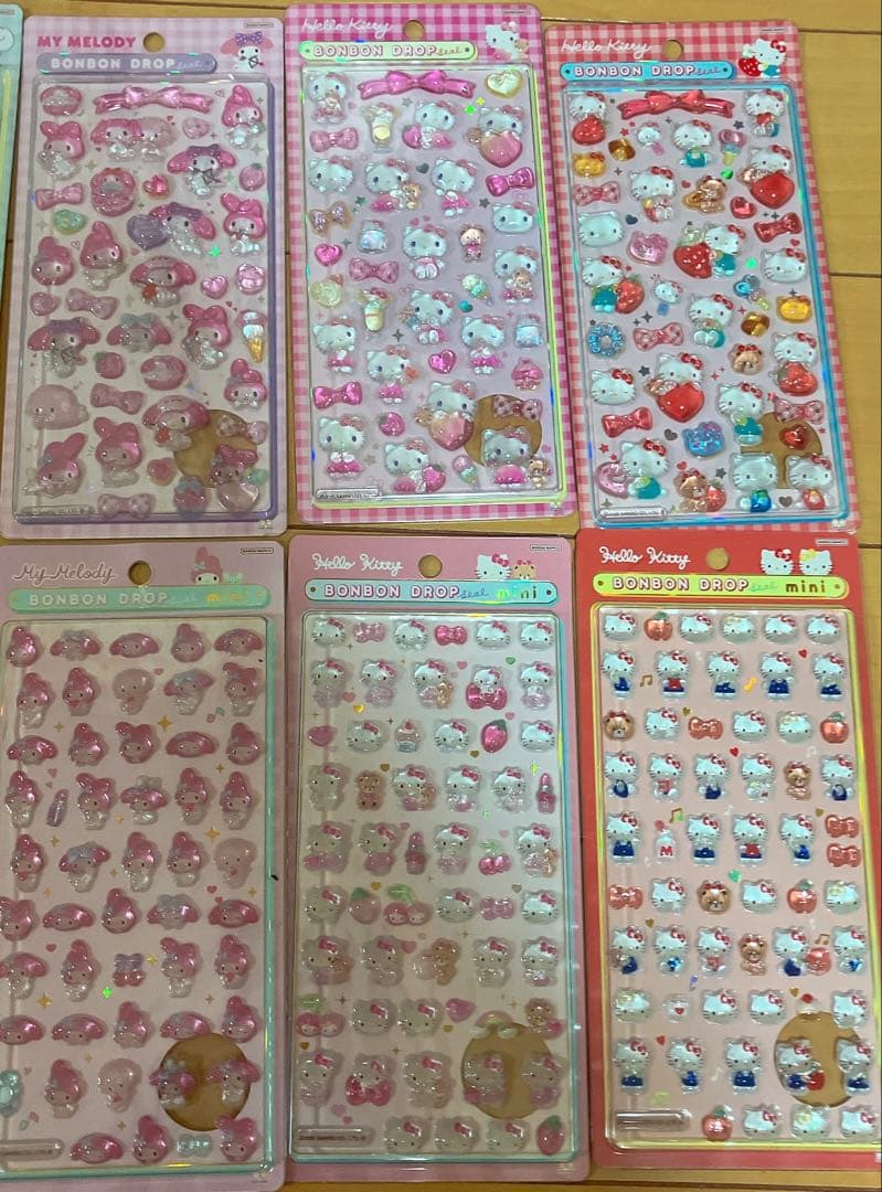 サンリオ　ボンボンドロップシール　うるちゅるシール　12種
