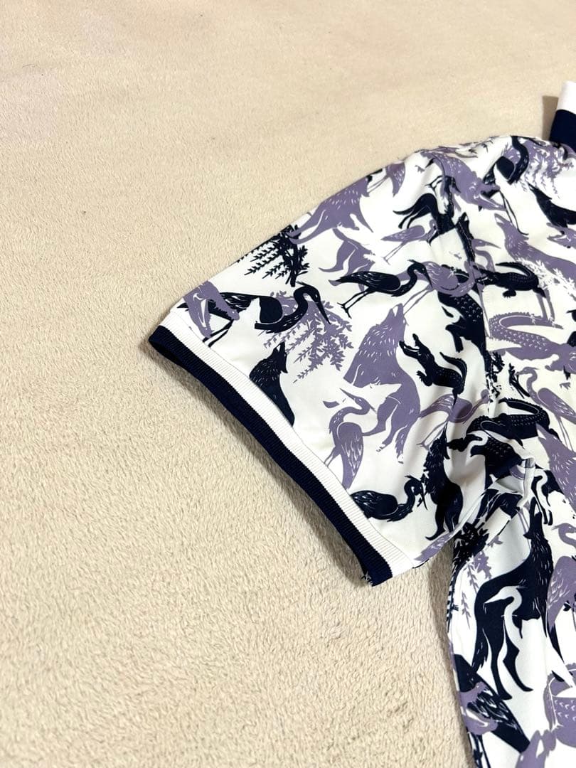 【新品タグ付き】グレイソン ポロシャツ 総柄 動物柄　M