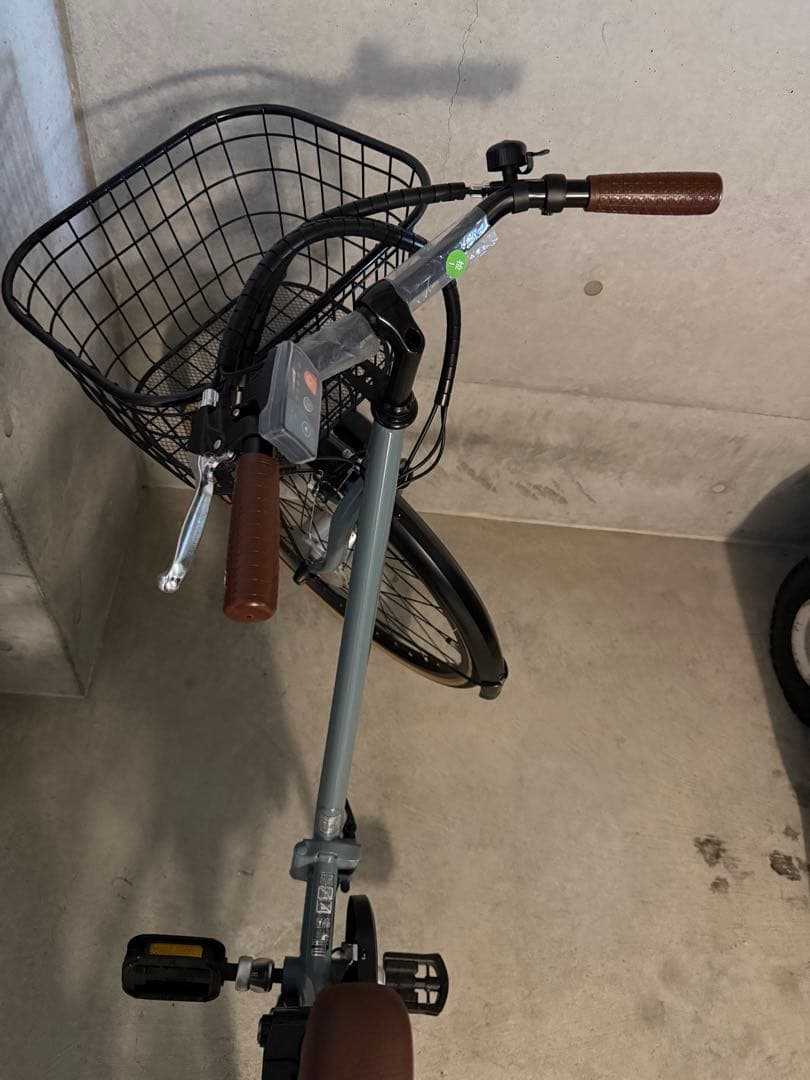 電動アシスト自転車 グレー ブラウン