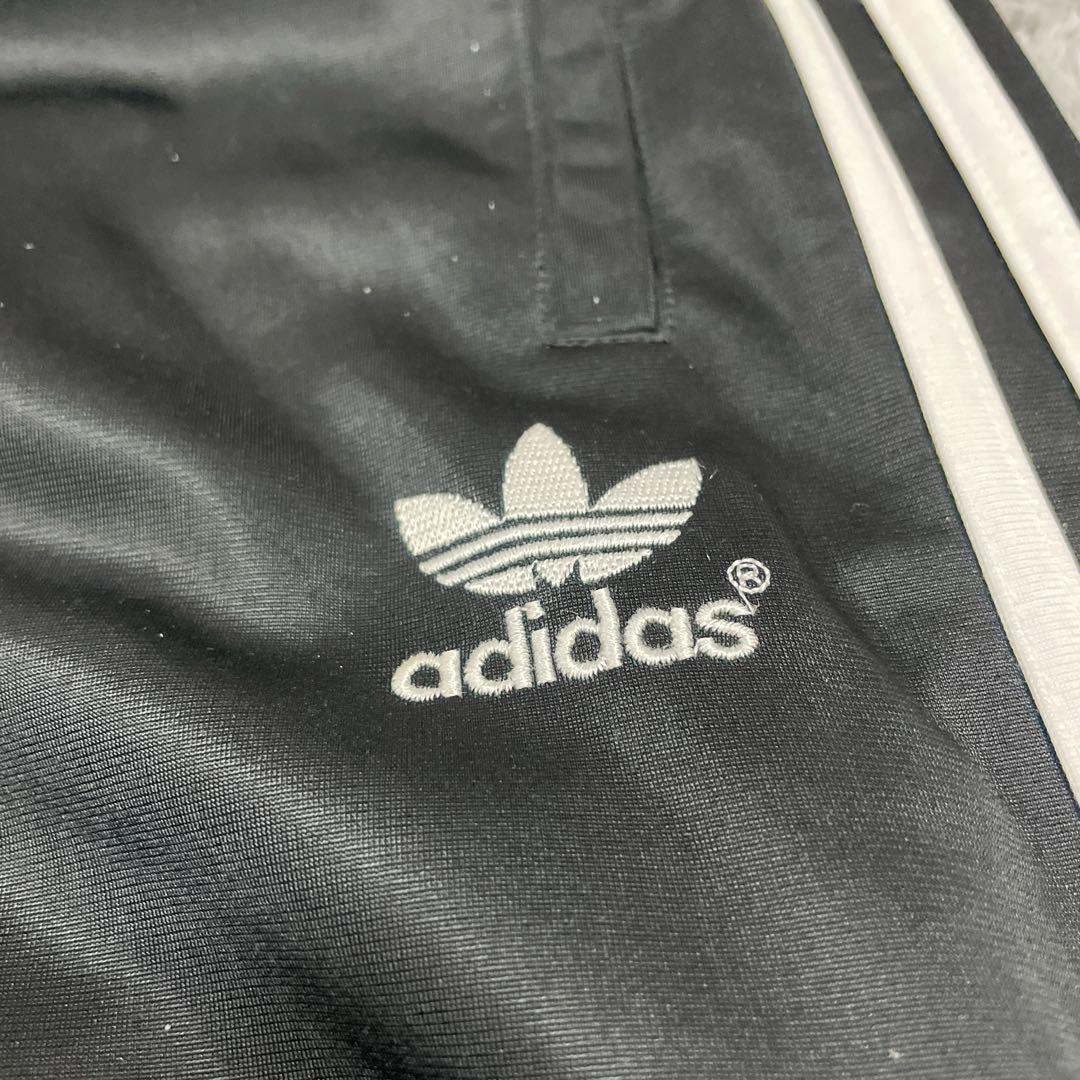 80s adidas ワイドストレート トラックパンツ ブラック あのちゃん愛用