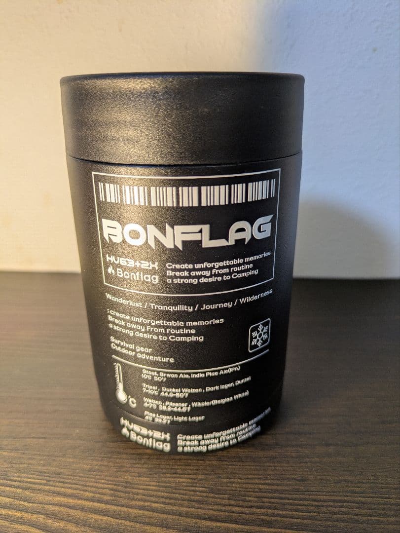 BONFRAG 缶クーラー (BK) 355ml 保温・保冷 真空ダブルウォール
