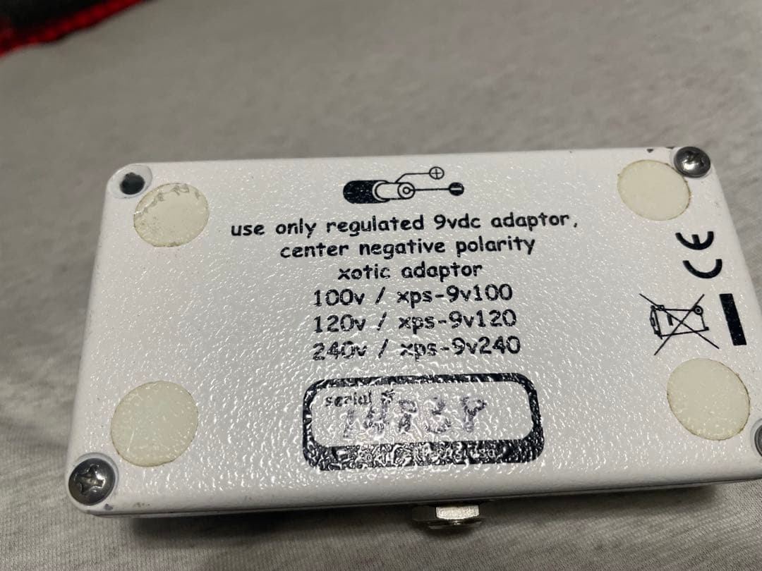 Xotic RC Booster 初期型 手書きシリアル