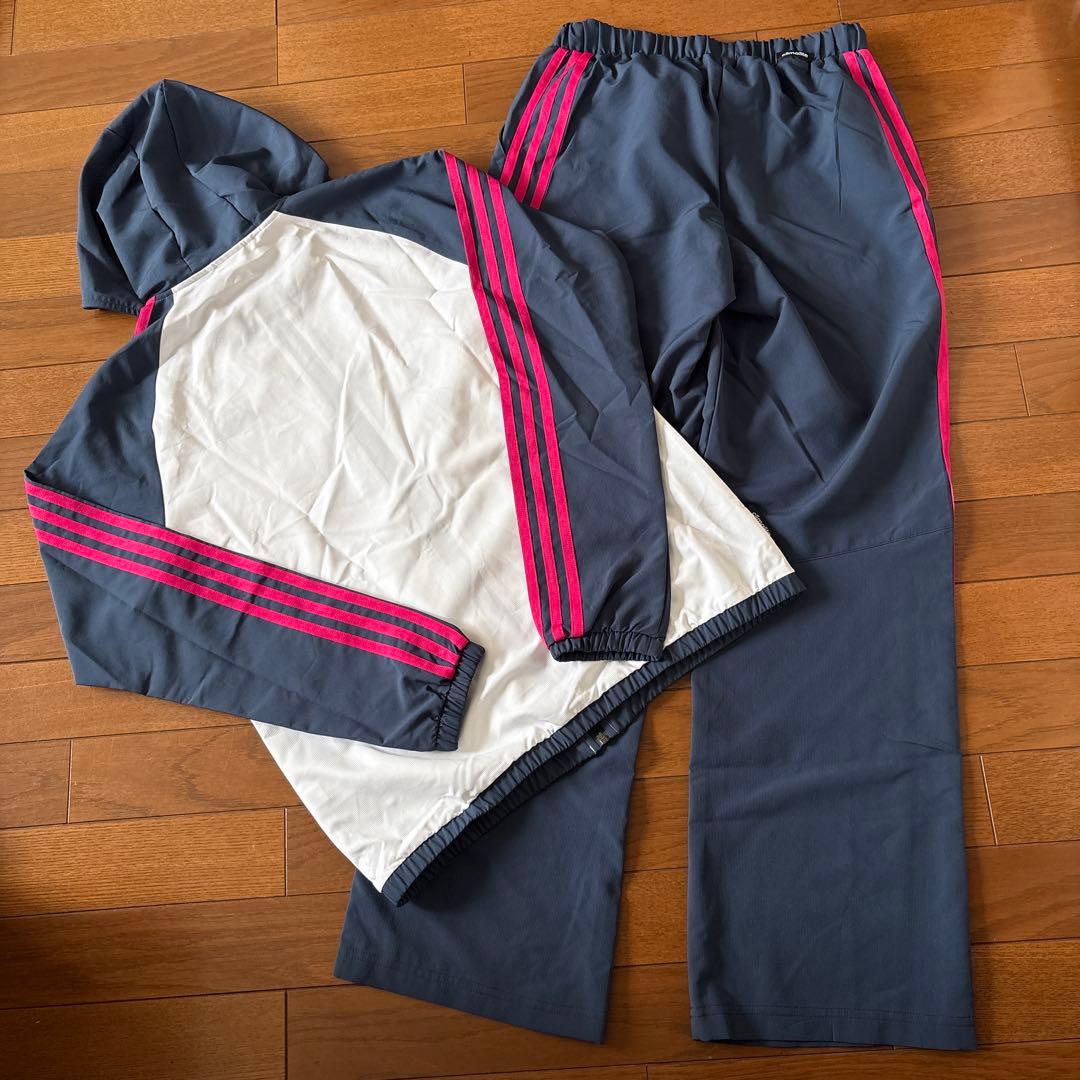 【新品】アディダス　ウィンドブレーカー　UV 上下セット　上着L パンツM